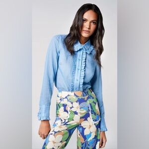 Smythe Ruffle Trim Blouse